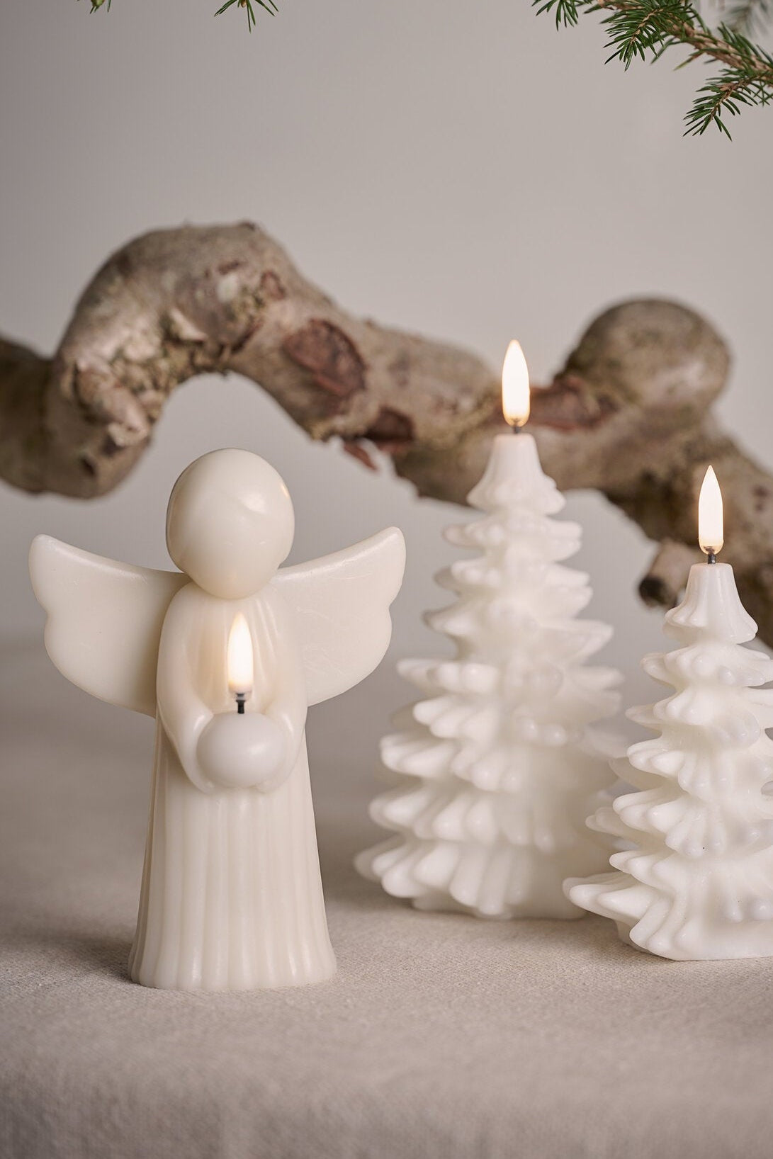 Angel LED lys, Vanilla Smooth - H15,5 cm